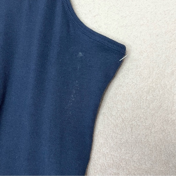 Bp Cropped Snap Button Tank Top-Navy Blue-Women’s 2X-Casual-Ribbed-Summer-NEW - Picture 3 of 7